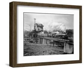 A Great Northern Railway Train on the G.N.R. Bridge across the Lake Washington Ship Canal in Ballar-Ashael Curtis-Framed Giclee Print