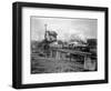 A Great Northern Railway Train on the G.N.R. Bridge across the Lake Washington Ship Canal in Ballar-Ashael Curtis-Framed Giclee Print