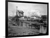A Great Northern Railway Train on the G.N.R. Bridge across the Lake Washington Ship Canal in Ballar-Ashael Curtis-Framed Giclee Print