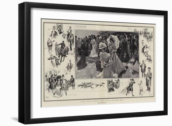 A Great Society Gathering, Royal Ascot in Coronation Year-Frank Craig-Framed Giclee Print