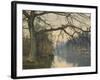 A Great Tree on a Riverbank, 1892 (Pencil, Pen and Black Ink and W/C on Paper)-William Fraser Garden-Framed Giclee Print