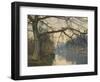 A Great Tree on a Riverbank, 1892 (Pencil, Pen and Black Ink and W/C on Paper)-William Fraser Garden-Framed Giclee Print