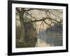 A Great Tree on a Riverbank, 1892 (Pencil, Pen and Black Ink and W/C on Paper)-William Fraser Garden-Framed Giclee Print