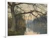 A Great Tree on a Riverbank, 1892 (Pencil, Pen and Black Ink and W/C on Paper)-William Fraser Garden-Framed Giclee Print