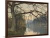 A Great Tree on a Riverbank, 1892 (Pencil, Pen and Black Ink and W/C on Paper)-William Fraser Garden-Framed Giclee Print