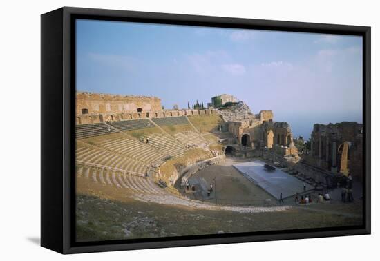 A Greco-Roman Theatre at Taormina in Sicily, 2nd Century-CM Dixon-Framed Stretched Canvas