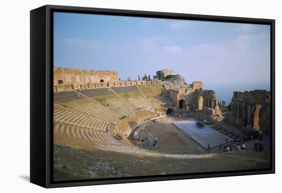 A Greco-Roman Theatre at Taormina in Sicily, 2nd Century-CM Dixon-Framed Stretched Canvas