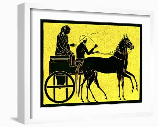 A Greek Chariot, Illustration from 'History of Greece' by Victor Duruy, Published 1890-American-Framed Giclee Print