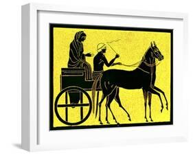 A Greek Chariot, Illustration from 'History of Greece' by Victor Duruy, Published 1890-American-Framed Giclee Print