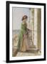 A Greek Girl Standing on a Balcony, C.1840 (W/C and Gouache over Graphite on Paper)-John Frederick Lewis-Framed Giclee Print