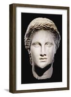 A Greek Marble Female Head, Classical Period, circa Mid 4th Century-null-Framed Giclee Print