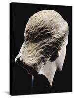 A Greek Marble Female Head from Behind, Classical Period, circa Mid 4th Century-null-Stretched Canvas