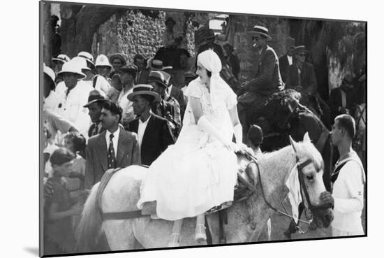 A Greek Sailor's Wedding, Pylos, Greece, 1938-null-Mounted Giclee Print