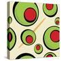 A Green Olives Pattern that Tiles Seamlessly in a Pattern in Any Direction. Great for a Martini Gra-ARENA Creative-Stretched Canvas