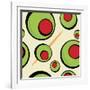 A Green Olives Pattern that Tiles Seamlessly in a Pattern in Any Direction. Great for a Martini Gra-ARENA Creative-Framed Art Print
