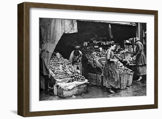 A Greengrocer of the Commercial Road, London, 1926-1927-null-Framed Giclee Print