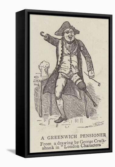 A Greenwich Pensioner-George Cruikshank-Framed Stretched Canvas