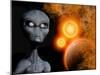 A Grey Alien from the Zeta Reticuli Binary Star System-Stocktrek Images-Mounted Art Print