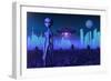 A Grey Alien Located on its Homeworld of Zeta Reticuli-Stocktrek Images-Framed Art Print