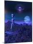 A Grey Alien Located on its Homeworld of Zeta Reticuli-Stocktrek Images-Mounted Art Print