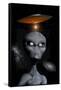 A Grey Alien-null-Framed Stretched Canvas