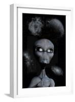 A Grey Alien-null-Framed Art Print