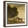 A Grey and a Bay in a Landscape-George Stubbs-Framed Giclee Print