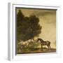 A Grey and a Bay in a Landscape-George Stubbs-Framed Giclee Print