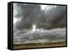 A Grey Sky Hangs Over Israeli Soldiers as They March Near the Tseelim Army Base-null-Framed Stretched Canvas