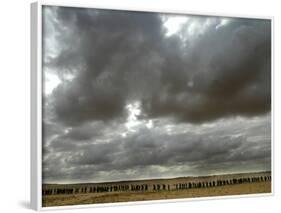 A Grey Sky Hangs Over Israeli Soldiers as They March Near the Tseelim Army Base-null-Framed Photographic Print
