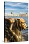 A Griffin on the University Embankment, Saint Petersburg, Russia-Nadia Isakova-Stretched Canvas