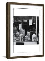 A Grocery Window-Dorothea Lange-Framed Art Print