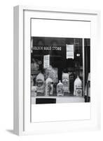 A Grocery Window-Dorothea Lange-Framed Art Print