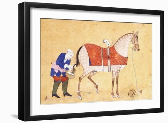 A Groom with a Horse, 1694-null-Framed Giclee Print