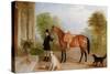 A Groom with a Horse-John E. Ferneley-Stretched Canvas