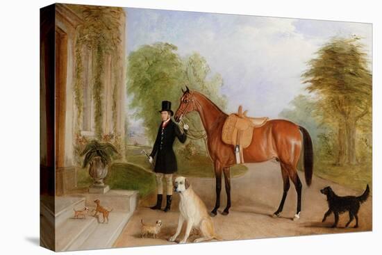 A Groom with a Horse-John E. Ferneley-Stretched Canvas