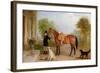 A Groom with a Horse-John E. Ferneley-Framed Giclee Print