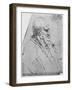 'A Grotesque Profile of a Man to the Right', c1480 (1945)-Leonardo Da Vinci-Framed Giclee Print