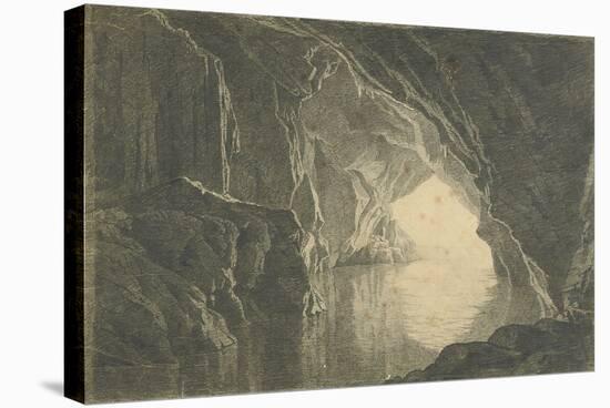 A Grotto in the Gulf of Salerno, Evening, C.1800-Joseph Wright of Derby-Stretched Canvas