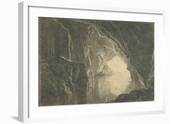 A Grotto in the Gulf of Salerno, Evening, C.1800-Joseph Wright of Derby-Framed Giclee Print