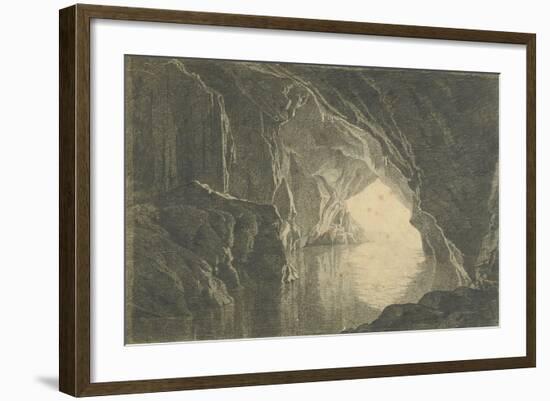 A Grotto in the Gulf of Salerno, Evening, C.1800-Joseph Wright of Derby-Framed Giclee Print