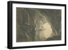 A Grotto in the Gulf of Salerno, Evening, C.1800-Joseph Wright of Derby-Framed Giclee Print