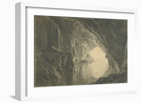 A Grotto in the Gulf of Salerno, Evening, C.1800-Joseph Wright of Derby-Framed Giclee Print