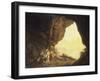 A Grotto in the Kingdom of Naples, with Banditti, at Sunset, c.1777-78-Joseph Wright of Derby-Framed Giclee Print