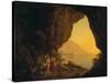 A Grotto in the Kingdom of Naples, with Banditti, Exh. 1778-Joseph Wright of Derby-Stretched Canvas