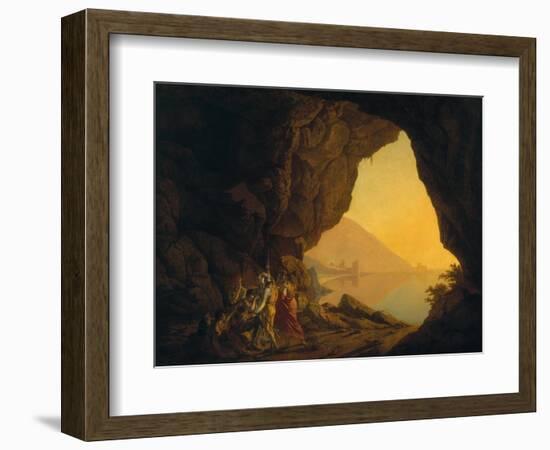 A Grotto in the Kingdom of Naples, with Banditti, Exh. 1778-Joseph Wright of Derby-Framed Giclee Print