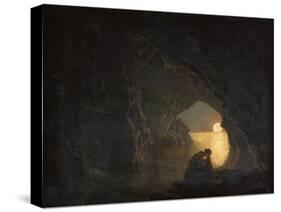 A Grotto with the Figure of Julia-Joseph Wright of Derby-Stretched Canvas