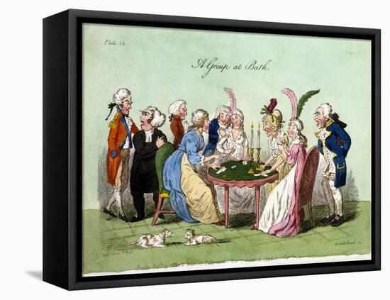 A Group at Bath, 1796-George Cruikshank-Framed Stretched Canvas