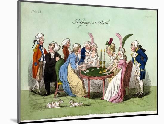 A Group at Bath, 1796-George Cruikshank-Mounted Giclee Print