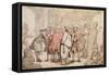 A Group of Antiquaries, C.1805-Thomas Rowlandson-Framed Stretched Canvas